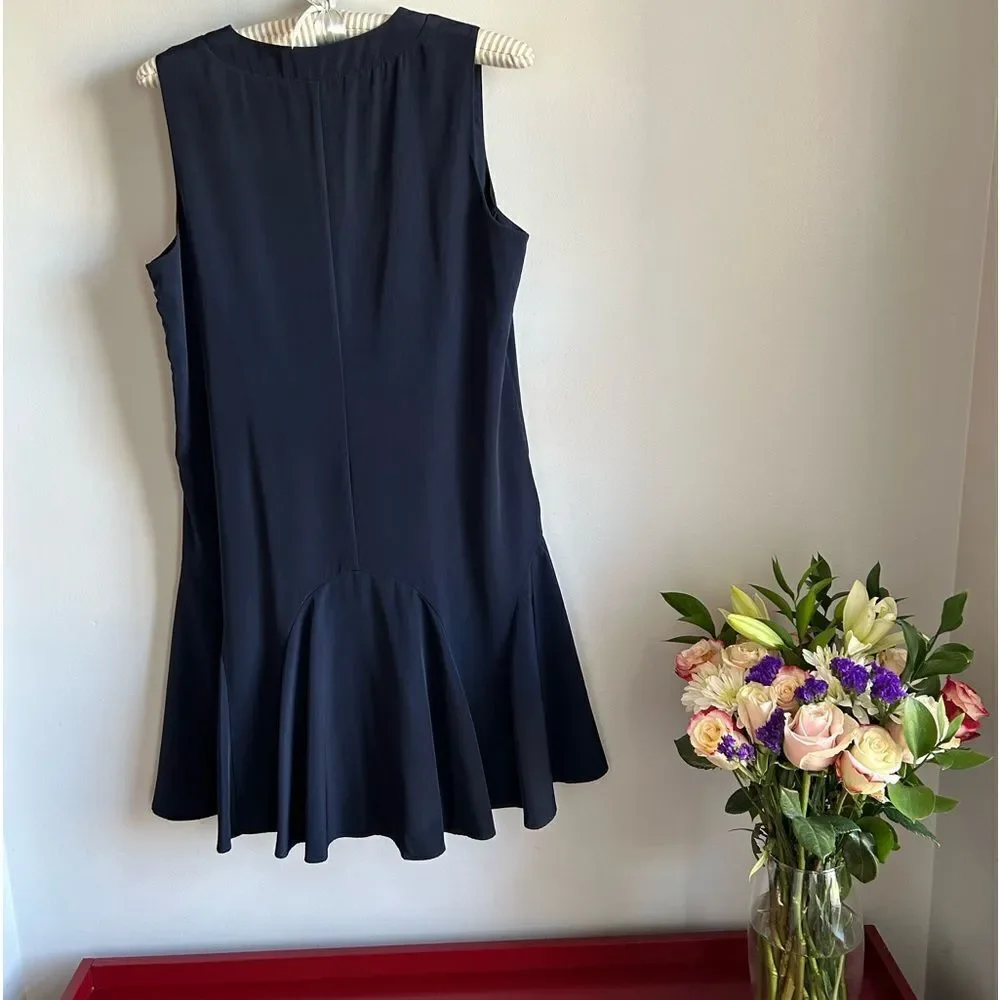 J.CREW Indigo Flounce Dress